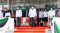 President Uhuru Kenyatta at the ASK Showground in Jamhuri, Nairobi County to preside over the official launch of 4-K Clubs in primary schools