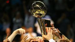 National Basketball Association (NBA) finals trophy. Teams to watch as 2021/2022 season begins