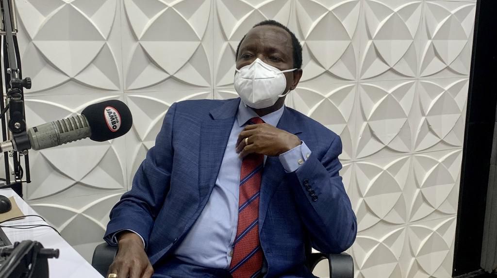 Kalonzo Musyoka during an interview with Radio Jambo