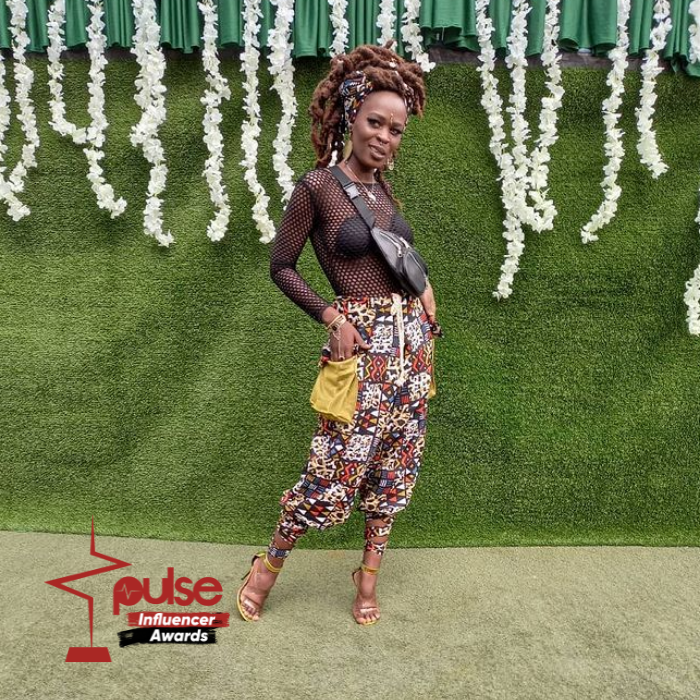 Pan-Africa Award nominee Swiry Nyar Kano at the Pulse Influencer Awards ceremony in Nairobi