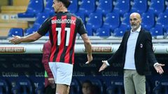 Zlatan Ibrahimovic was sent off in AC Milan's 3-1 win at Parma on Saturday