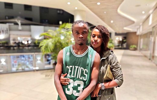 Kenyan rapper Juliani with his girlfriend. former Machakos First Lady Lillian Ng'ang'a