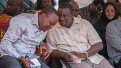 Kwale Governor Salim Mvurya with President Uhuru Kenyatta during a past event