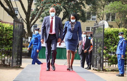 Justice Nduma Nderi arriving at the Supreme Court to be interviewed for the position of the Chief Justice.