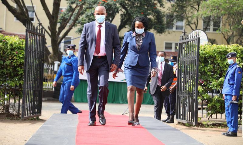 Justice Nduma Nderi arriving at the Supreme Court to be interviewed for the position of the Chief Justice.