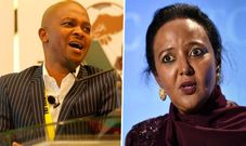 Sports CS Amina Mohammed (right) disbanded FKF formerly led by Nick Mwendwa (right). CS Mohammed went further to form a caretaker committee to run football.