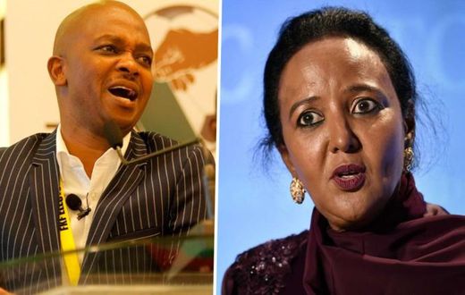 Sports CS Amina Mohammed (right) disbands FKF led by Nick Mwendwa (right). CS Mohammed went further to form a caretaker committee to run football.