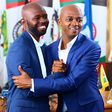 From left to right; FKF CEO Barry Otieno and FKF President Nick Mwendwa who are both detained following investigations into alleged mismanagement of funds.