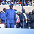 ODM party leader Raila Odinga at the Kasarani Stadium during the Azimio la Umoja Convention