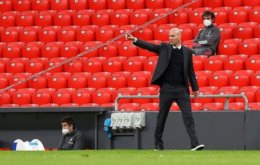 Not true: Real Madrid coach Zinedine Zidane denied he has told his players he's leaving at the end of the season
