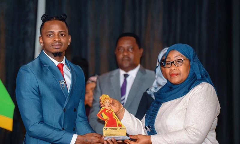 Diamond Platnumz with President Mama Samia Suluhu Hassan