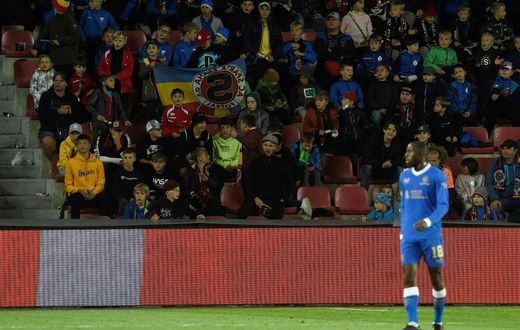 Rangers midfielder Glen Kamara was booed by a crowd of school children in Prague