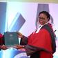 Chief Justice Martha Karambu Koome receives instruments of power and the state of the Judiciary report from Deputy Chief Justice Philomena Mbete Mwilu