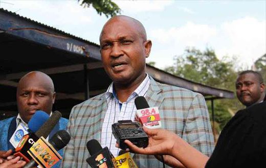A file photo of former Imenti Central MP Gideon Mwiti at Gigiri police station in Nairobi where he recorded a statement on rape allegations. (COURTESY: COLLINS KWEYU)