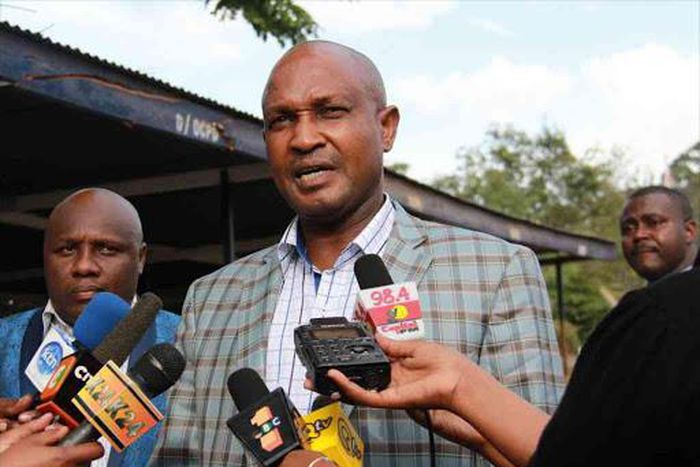 A file photo of former Imenti Central MP Gideon Mwiti at Gigiri police station in Nairobi where he recorded a statement on rape allegations. (COURTESY: COLLINS KWEYU)