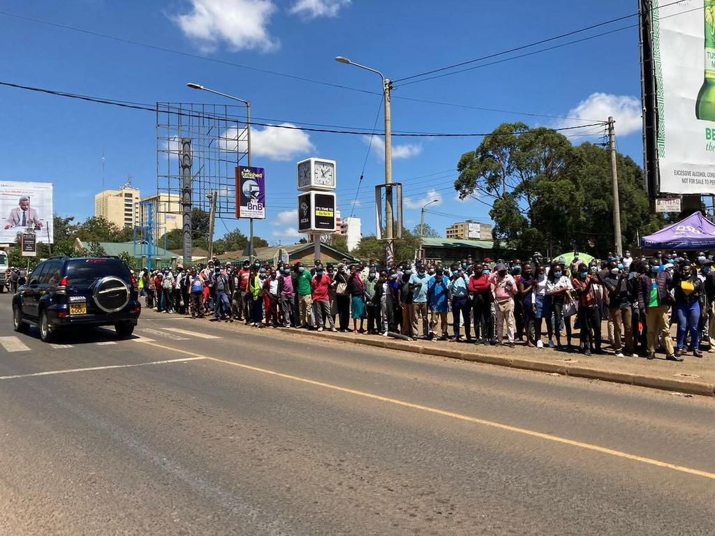 Kenyan athletes hole End Gender-Based Violence protests in Eldoret following the death of Agnes Tirop