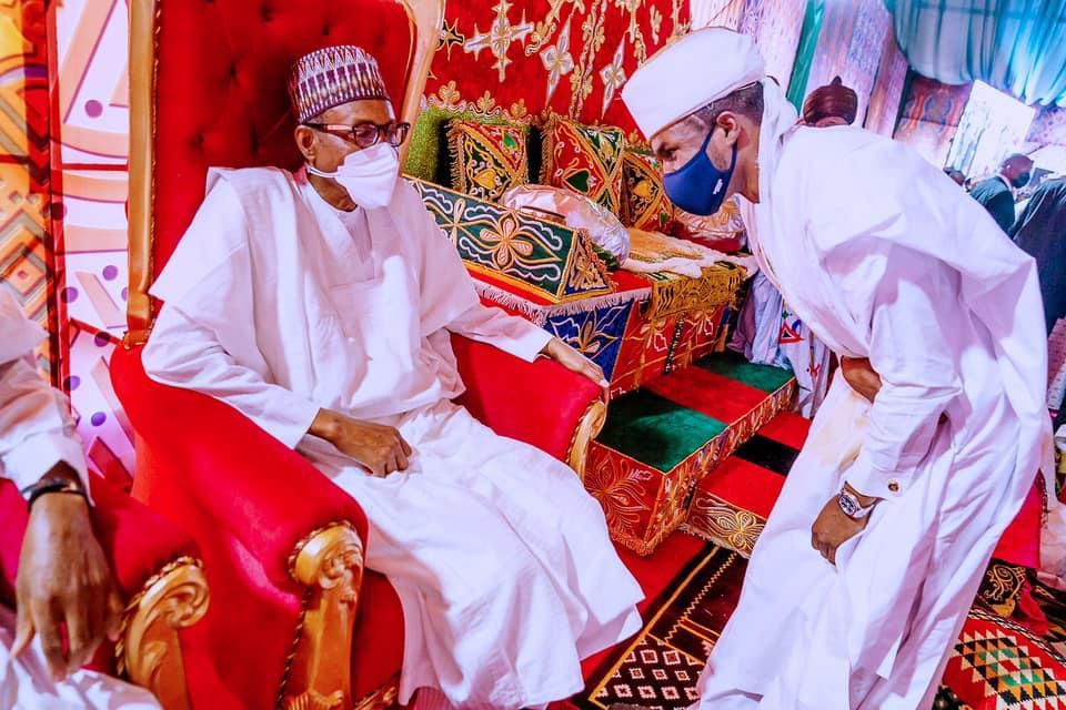 Nigeria's President Muhammadu Buhari, in attendance of the wedding (Nikkah) of his son, Yusuf Muhammadu Buhari in the Bichi Emirate Council of Kano State.