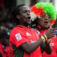 NAIROBI, KENYA - JULY 07: In this handout image provided by the APO Group, Kenya Simbas fan attending the 38-22 win over Uganda during the Rugby World Cup qualifier and Rugby Africa World Cup match between Kenya and Uganda at at RFUEA Grounds on July 7...