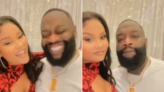 American rapper Rick Ross with Tanzanian model and Diamond Platnumz's baby mama, Hamisa Mobetto