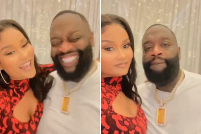 American rapper Rick Ross with Tanzanian model and Diamond Platnumz's baby mama, Hamisa Mobetto