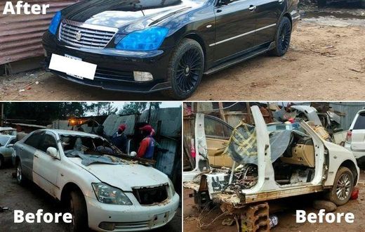 A Toyota Crown restored by Wilberforce Wendo