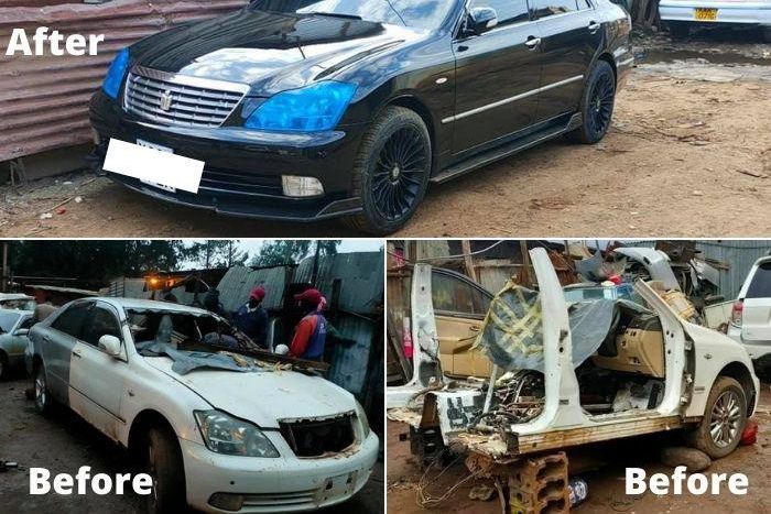 A Toyota Crown restored by Wilberforce Wendo