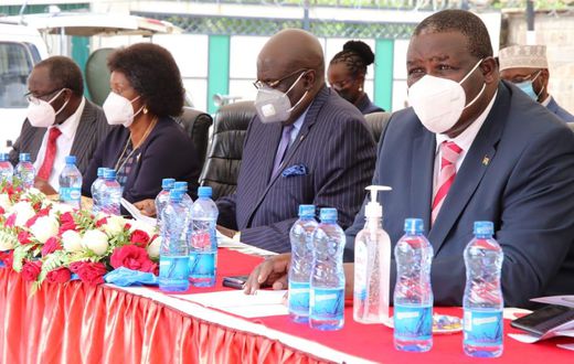 Education CS George Magoha when he announced the KCSE 2020 exam results