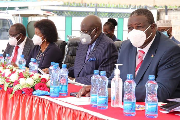 Education CS George Magoha when he announced the KCSE 2020 exam results