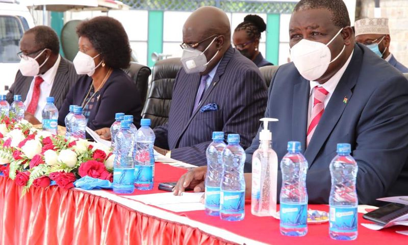 Education CS George Magoha when he announced the KCSE 2020 exam results