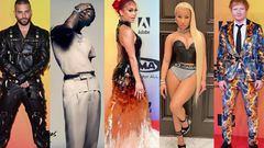 Maluma, Wizkid, Saweetie, Nicki Minaj and Ed Sheeran