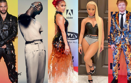 Maluma, Wizkid, Saweetie, Nicki Minaj and Ed Sheeran