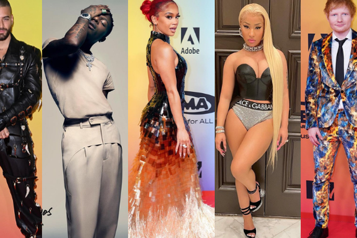 Maluma, Wizkid, Saweetie, Nicki Minaj and Ed Sheeran