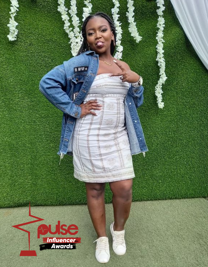 Twitter Influencer of the Year nominee Esther Kazungu at the Pulse Influencer Awards ceremony in Nairobi