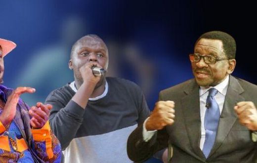 A collage of Raila Odinga, Mejja and James Orengo