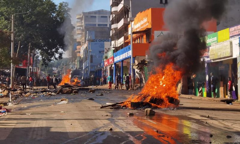 Scenes from Kisii county where police and traders clashed on March 26, 2021