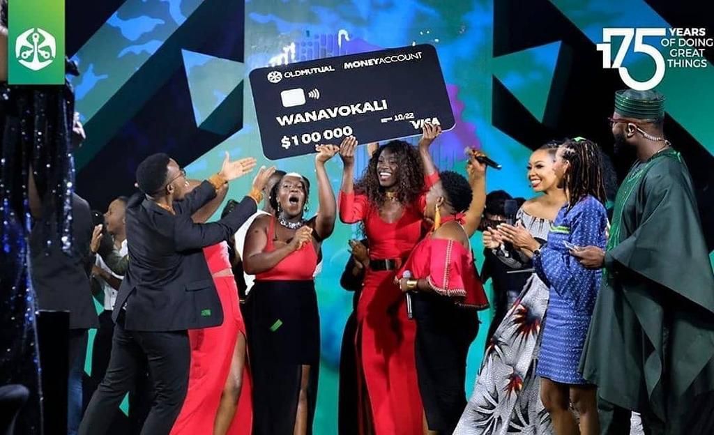 Wanavokali after winning the first edition of  Old Mutual’s Amazing Voices in South Africa.
