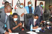 Comedian Eric Omondi finally meets Ezekiel Mutua alongside Churchill & Jalang’o (Photos)