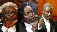 Former Attorney General Githu Muigai, Senior Counsel Martha Karua and Senior Counsel Otiende Amollo