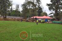 Interior PS Karanja Kibicho inspecting the construction of Kirinyaga State Lodge