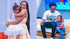 Bahati, Yvette Obura and daughter Mueni Bahati