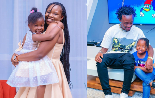 Bahati, Yvette Obura and daughter Mueni Bahati
