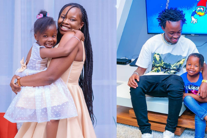 Bahati, Yvette Obura and daughter Mueni Bahati