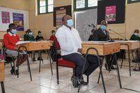 Uhuru in Westlands Primary for Virtual meeting with UK Prime Minister