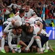 England players celebrate at Euro 2020