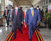 Uhuru arrives in Uganda for Museveni's Swearing in