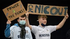 Tottenham Hotspur fans demonstrated against the club's ownership