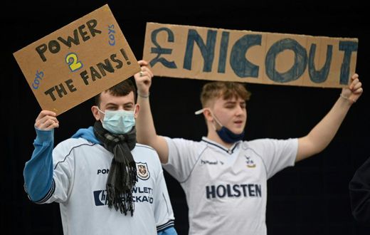 Tottenham Hotspur fans demonstrated against the club's ownership