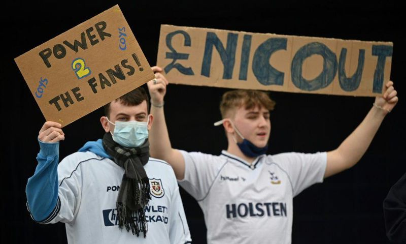 Tottenham Hotspur fans demonstrated against the club's ownership