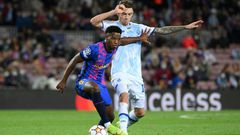 Ansu Fati (L) has committed his future to Barcelona with a new long-term deal