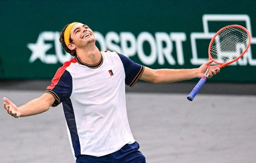 Taylor Fritz is enjoying his return to Paris more than his last visit when he left the French Open in a wheelchair as he beat Cameron Norrie to set up a Paris Masters quarter-final with Novak Djokovic